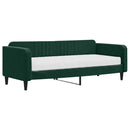 vidaXL sötétzöld bársony heverő matraccal 90 x 200 cm