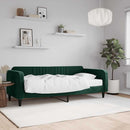 vidaXL sötétzöld bársony heverő matraccal 90 x 200 cm