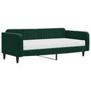 vidaXL sötétzöld bársony heverő matraccal 100 x 200 cm