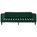 vidaXL sötétzöld bársony heverő matraccal 100 x 200 cm