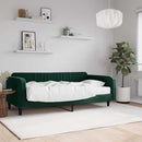 vidaXL sötétzöld bársony heverő matraccal 100 x 200 cm