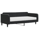 vidaXL fekete bársony kanapéágy matraccal 100 x 200 cm