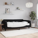 vidaXL fekete bársony kanapéágy matraccal 100 x 200 cm