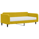 vidaXL sárga bársony kanapéágy matraccal 100 x 200 cm