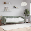 vidaXL világosszürke bársony kanapéágy matraccal 90 x 190 cm