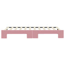vidaXL rózsaszín kihúzható bársony heverő 80 x 200 cm