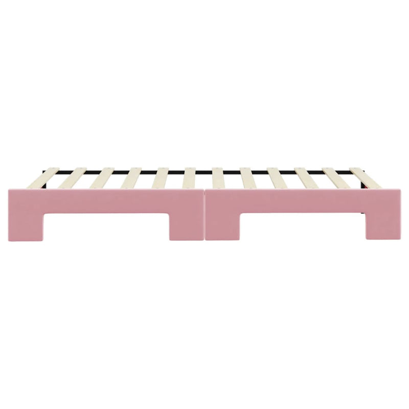 vidaXL rózsaszín kihúzható bársony heverő 80 x 200 cm