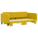 vidaXL sárga kihúzható bársonyheverő 100 x 200 cm