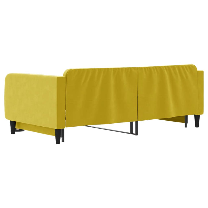 vidaXL sárga kihúzható bársonyheverő 100 x 200 cm
