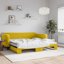 vidaXL sárga kihúzható bársonyheverő 100 x 200 cm