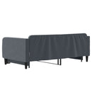 vidaXL sötétszürke kihúzható bársony heverő 90 x 190 cm