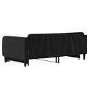 vidaXL fekete kihúzható bársonyheverő 90 x 190 cm