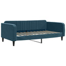 vidaXL kék bársony kihúzható heverő matraccal 100 x 200 cm
