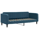 vidaXL kék kihúzható bársony heverő fiókokkal 80 x 200 cm