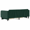 vidaXL sötétzöld kihúzható bársony heverő fiókkal 90 x 200 cm