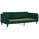 vidaXL sötétzöld kihúzható bársony heverő fiókkal 90 x 200 cm