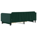 vidaXL sötétzöld kihúzható bársony heverő fiókkal 100 x 200 cm