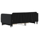 vidaXL fekete kihúzható bársony heverő fiókkal 90 x 190 cm