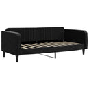 vidaXL fekete kihúzható bársony heverő fiókkal 90 x 190 cm