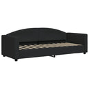 vidaXL fekete szövet kanapéágy matraccal 80 x 200 cm
