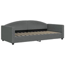 vidaXL sötétszürke szövet heverő matraccal 90 x 200 cm