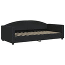 vidaXL fekete szövet kanapéágy matraccal 90 x 200 cm