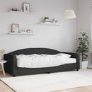 vidaXL fekete szövet kanapéágy matraccal 90 x 200 cm