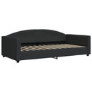 vidaXL fekete szövet kanapéágy matraccal 100 x 200 cm