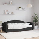 vidaXL fekete szövet kanapéágy matraccal 90 x 190 cm