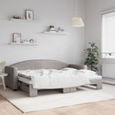vidaXL tópszínű kihúzható szövet heverő 80 x 200 cm