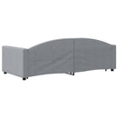 vidaXL világosszürke kihúzható szövet heverő 90 x 200 cm