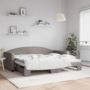 vidaXL tópszínű kihúzható szövet heverő 90 x 200 cm