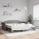 vidaXL tópszínű kihúzható szövet heverő 100 x 200 cm