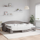 vidaXL tópszínű kihúzható szövet heverő matracokkal 80 x 200 cm