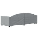 vidaXL világosszürke kihúzható szövet heverő fiókokkal 80 x 200 cm