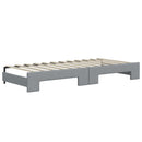 vidaXL világosszürke kihúzható szövet heverő fiókokkal 80 x 200 cm