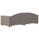 vidaXL tópszínű kihúzható bársonyheverő fiókokkal 80 x 200 cm