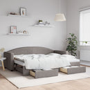 vidaXL tópszínű kihúzható bársonyheverő fiókokkal 80 x 200 cm