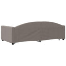 vidaXL tópszínű kihúzható szövet heverő fiókkal 100 x 200 cm
