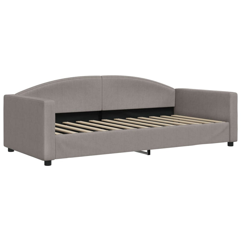 vidaXL tópszínű kihúzható szövet heverő fiókokkal 90 x 200 cm