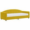 vidaXL sárga bársony heverő matraccal 80 x 200 cm