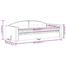 vidaXL sötétszürke bársony heverő matraccal 90 x 200 cm