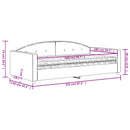 vidaXL fekete bársony kanapéágy matraccal 100 x 200 cm