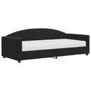 vidaXL fekete bársony heverő matraccal 90 x 190 cm