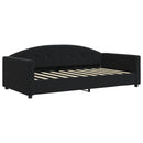 vidaXL fekete bársony heverő matraccal 90 x 190 cm