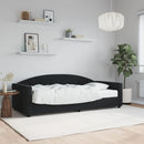vidaXL fekete bársony heverő matraccal 90 x 190 cm