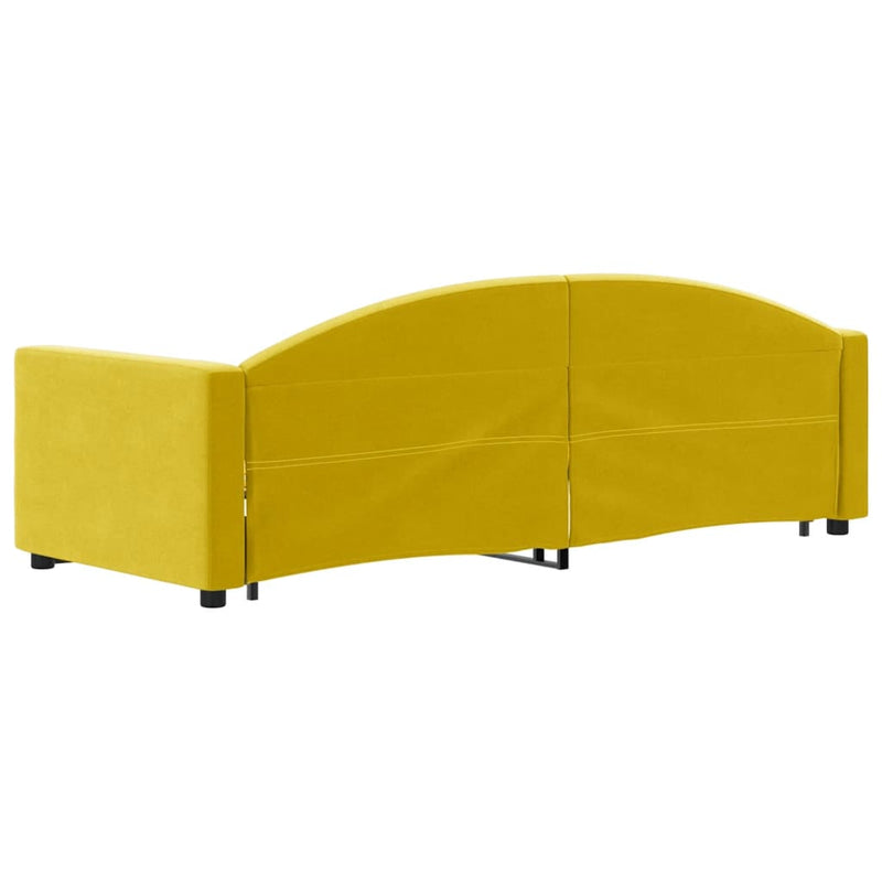 vidaXL sárga kihúzható szövet heverő 80 x 200 cm