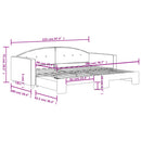 vidaXL sötétszürke kihúzható bársony heverő 90 x 200 cm