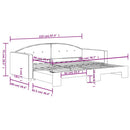 vidaXL sötétzöld kihúzható bársony heverő 90 x 200 cm