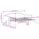 vidaXL sötétszürke kihúzható bársony heverő 90 x 190 cm